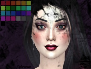 Sims 4 — Dark lips01_T.D. by Sylvanes2 — Soft but darker lips for your sims in 25 colorswatches. HQ texture but tested