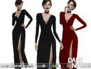 Sims 4 — Split Wrap Maxi Dress - FIXED by DarkNighTt — Split Wrap Maxi Dress Have 8 colors. New Mesh. Handpainted