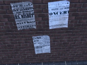 Sims 4 — Music Hall Posters by snoozynic2 — 3 posters advertising Victorian music halls.
