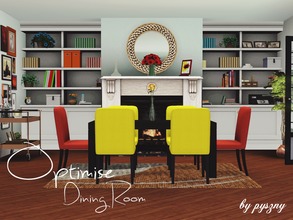 Sims 3 — Optimise Dining Room  by pyszny16 — Optimise Dining Room is simple warm place where you can enjoy your dinner