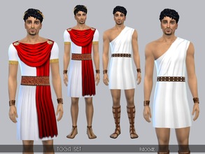 Sims 4 — Toga Set by Paogae — Togas for ancient roman men, to live historical adventures ...! Categories: everyday,