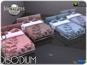 Sims 4 — double bed disodium by jomsims — double bed disodium