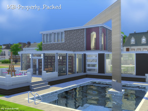 Sims 4 — MB-Properly_Packed by matomibotaki — Modern family home with kitchen and breakfast-dinining-area, large