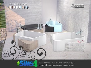 Sims 4 — Onda tub by SIMcredible! — by SIMcredibledesigns.com available at TSR __________________ * 6 colors variations