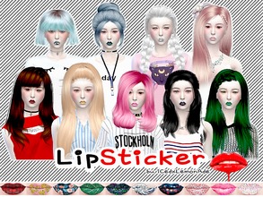 Sims 4 — LIPSTICKER lipsticks by iCedxLemonAde — 10 swatches &#9474; HQ compatible &#9474; Natural / Fancy /