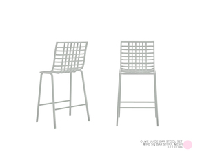 Sims 4 — Wire Sq Bar Stool Mesh by DOT — Wire Sq Bar Stool Mesh by DOT of The Sims Resource