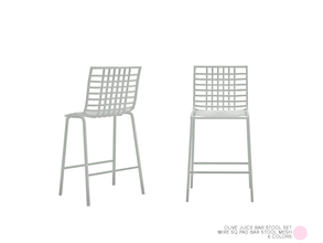 Sims 4 — Wire Sq Pad Bar Stool Mesh by DOT — Wire Sq Pad Bar Stool Mesh by DOT of The Sims Resource