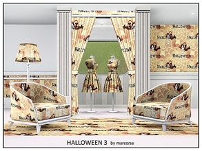 Sims 3 — Halloween 3_marcorse by marcorse — Themed pattern: traditonal elements for Halloween decor