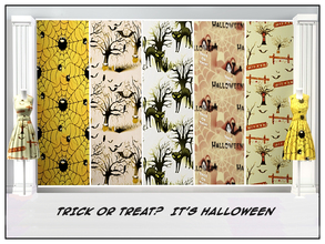 Sims 3 — Trick or Treat?  It's Halloween_marcorse by marcorse — Five fun Themed patterns to help celebrate Sim Halloween.