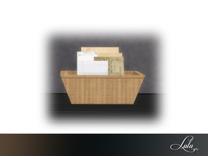 Sims 4 — His and Hers Home Office Basket by Lulu265 — Part of the His and Hers Home Office Set 2 colour options included