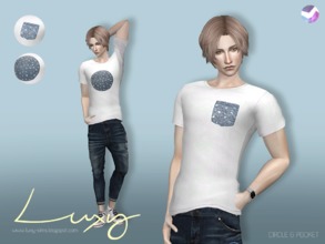 Sims 4 — Circle & Pocket by LuxySims3 — Hey! Luxy updating! New t-shirt for males :D 2 Swatches MESH INCLUDED Thank