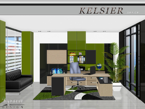 Sims 3 — Kelsier Office by NynaeveDesign — This modern office features clean lines, floating tops and a functional
