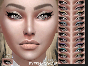 Sims 4 — Sintiklia - Eyeshadow 16 by SintikliaSims — Eyshadow with eyeliner HQ texture 12 colors