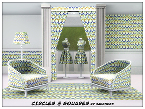 Sims 3 — Circles & Squares_marcorse by marcorse — Geometric pattern - circles and squares in a horizontal design in