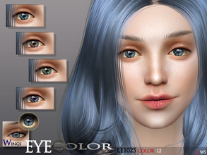 Sims 4 — WINGS SIMS4 EYECOLOR  LE1025 by wingssims — hello everybody Making lenses for the first time This work has 12