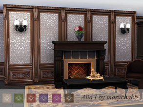 Sims 4 — Alia I by marychabb — For short / meduim / tall wall Kategory: panels Alia I Walls - 6 colors