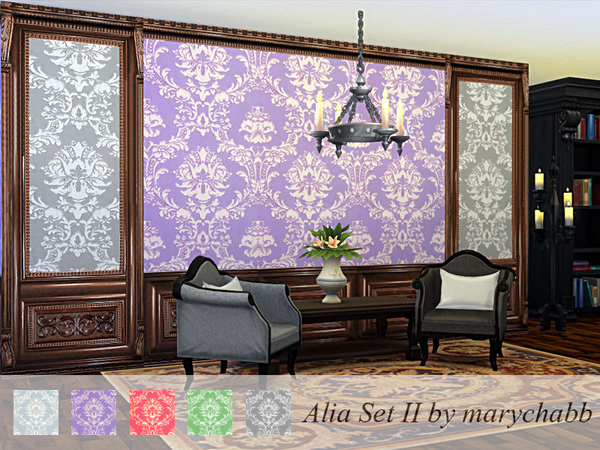 Sims 4 — Alia Set II by marychabb — For short / meduim / tall wall Kategory: panels Alia III Walls - 5 colors Alia IV
