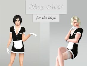 Sims 3 — Sexy Maid Outfit (for males) by _aya_ — Girls aren't the only ones who get to have sexy outfits for Halloween.