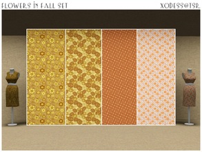 Sims 3 — Dess+Flowers in Fall+SET. by Xodess — This set consists of four patterns, all of which you can find under the