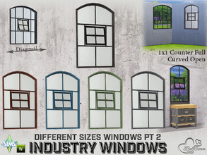 Sims 4 — Industry Windows SW Counter Curved Close 1x1 by BuffSumm — Part of the *Build Industry Set*