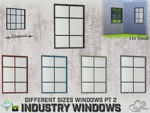Sims 4 — Industry Windows SW Full Small 1x1 by BuffSumm — Part of the *Build Industry Set*