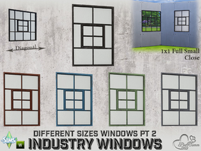 Sims 4 — Industry Windows SW Full Small Close 1x1 by BuffSumm — Part of the *Build Industry Set*