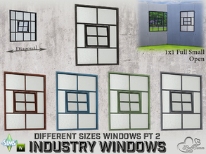 Sims 4 — Industry Windows SW Full Small Open 1x1 by BuffSumm — Part of the *Build Industry Set*