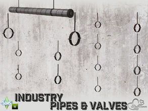 Sims 4 — Industry Pipes Hanger Short 2x1 by BuffSumm — Part of the *Build Industry Set*