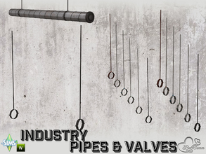 Sims 4 — Industry Pipes Hanger Long 2x1 by BuffSumm — Part of the *Build Industry Set*
