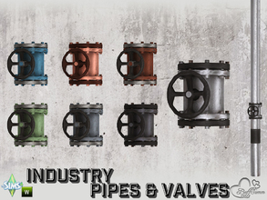 Sims 4 — Industry Pipes Valve Small by BuffSumm — Part of the *Build Industry Set*