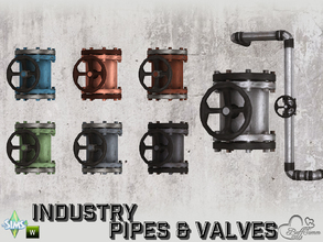 Sims 4 — Industry Pipes Valve Small Vertical by BuffSumm — Part of the *Build Industry Set*