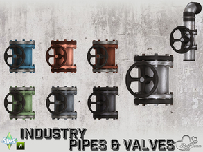 Sims 4 — Industry Pipes Valve Small (U-Pipe) by BuffSumm — Part of the *Build Industry Set*