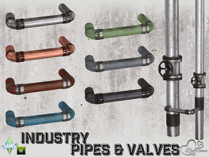 Sims 4 — Industry Pipes U-Pipe Right by BuffSumm — Part of the *Build Industry Set*