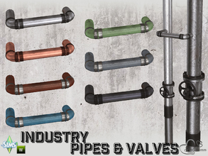 Sims 4 — Industry Pipes U-Pipe Left by BuffSumm — Part of the *Build Industry Set*