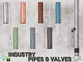 Sims 4 — Industry Pipes Large Down by BuffSumm — Part of the *Build Industry Set*