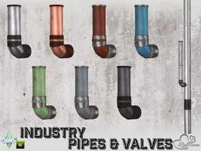 Sims 4 — Industry Pipes Small Curve Up by BuffSumm — Part of the *Build Industry Set*