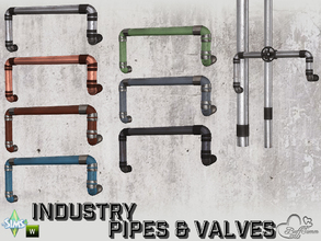Sims 4 — Industry Pipes S-Pipe Right Horizontal by BuffSumm — Part of the *Build Industry Set*