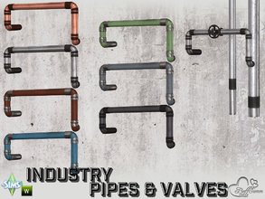 Sims 4 — Industry Pipes S-Pipe Left Horizontal by BuffSumm — Part of the *Build Industry Set*