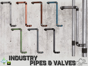 Sims 4 — Industry Pipes S-Pipe Left Vertical by BuffSumm — Part of the *Build Industry Set*