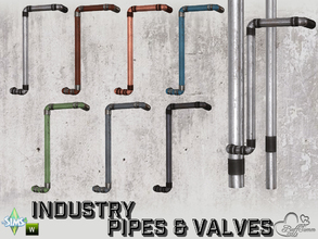 Sims 4 — Industry Pipes S-Pipe Right Vertical by BuffSumm — Part of the *Build Industry Set*