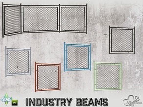 Sims 4 — Industry Beams Fence by BuffSumm — Part of the *Build Industry Set*