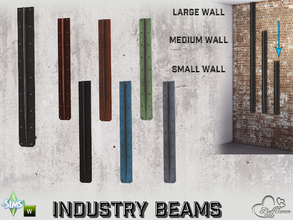 Sims 3 — Industry Beams Wall Column SW by BuffSumm — Part of the *Build Industry Set*