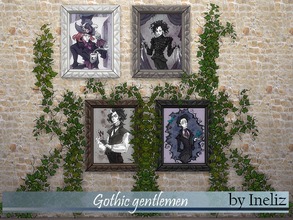 Sims 4 — Gothic gentlemen by Ineliz — The Gothic gentlemen: Edward scissorhands, The Mad Hatter, Victor Van Dort and