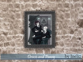 Sims 4 — Draco and Pansy by Ineliz — Original images belongs to IrenHorrors (http://irenhorrors.deviantart.com). Artist