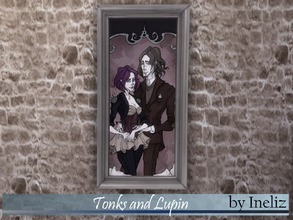 Sims 4 — Tonks and Lupin by Ineliz — Original images belongs to IrenHorrors (http://irenhorrors.deviantart.com). Artist