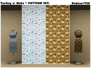 Sims 3 — Dess+Turkey n' Webs. SET* by Xodess — This set consists of two patterns, both of which can be found under the