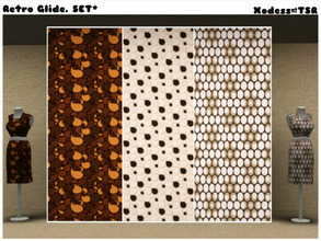 Sims 3 — Dess+Retro Glide. SET* by Xodess — This set consists of three patterns, all of which can be found under the