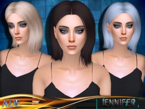 Sims 4 — Ade - Jennifer by Ade_Darma — New Hair mesh ll 27 colors + 9 ombres included ll no morph ll smooth bones