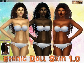 Sims 4 — Ethnic Doll Skin 1.0 by -KaiSims- — NOTE* Pre-Made skins with makeup and eyebrows. No makeup needed. Total in