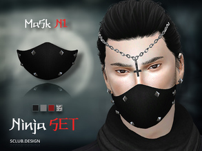 Sims 4 — S-Club TS4 MK Mask N1 by S-Club — Hi everyone! This item is part of our Ninja set, Can be found in Glasses area.
